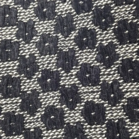 Moulinette Soeurs Embroidered Mesh Bodice Dress Navy Floral Lace Size 2 - Picture 8 of 14